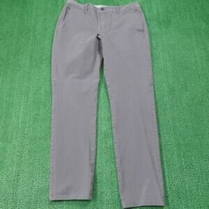 Bonobos Pants Mens 33x32 Gray Chino Slim Stretch Spandex Tailored Fit